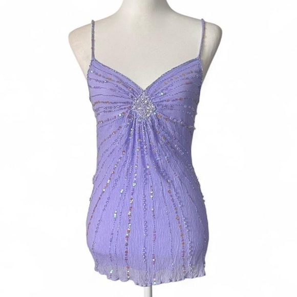 Victoria's Secret Tops - Y2K Victoria’s Secret Silk Beaded Cami